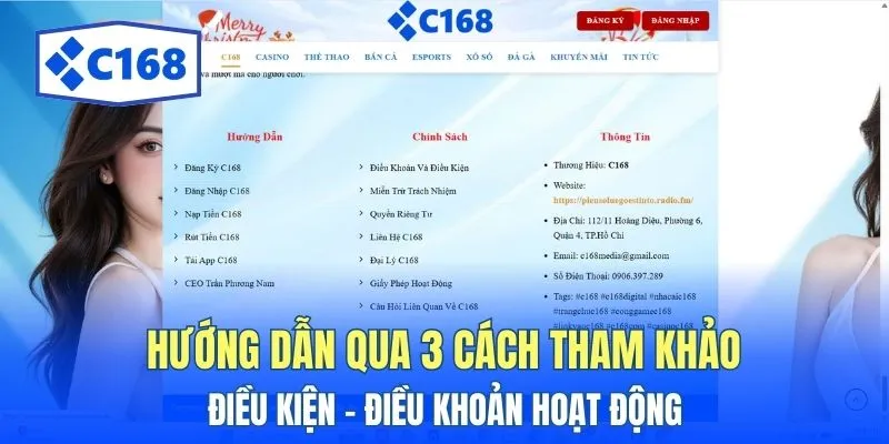 Điều Khoản C168 - Quy Định Dành Cho Mọi Người Chơi Cá Cược 3 Hướng dẫn qua 3 cách tham khảo điều kiện - điều khoản hoạt động